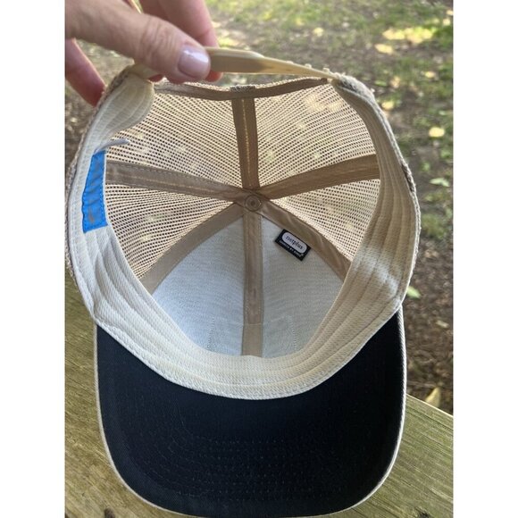 COSTA del Mar tan embroidered logo trucker mesh hat fishing sailing turquoise - Picture 6 of 11